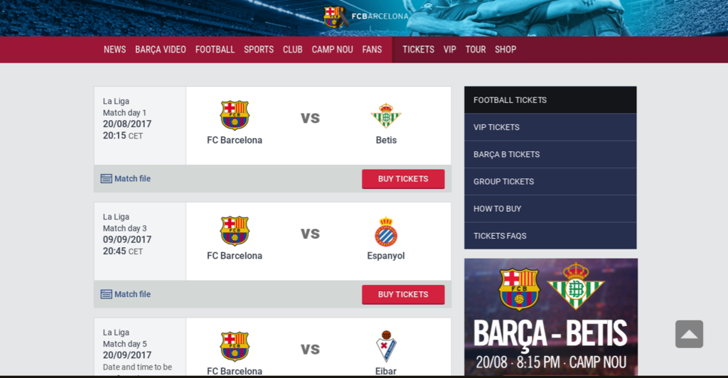 高いfcバルセロナの試合チケットを公式オンラインで定価購入する方法を紹介 海外サッカー 世界はいつもトントン拍子
